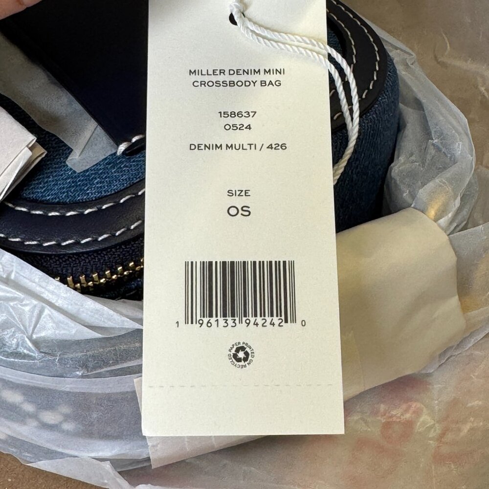 Tory Burch Mini Miller Denim Crossbody Bag - Picture 10 of 11